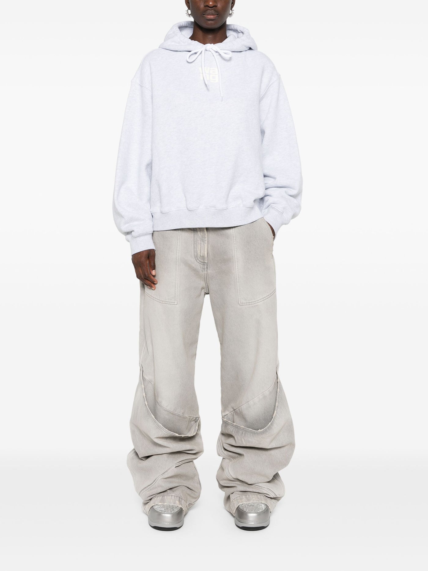 Alexander Wang アレクサンダー・ワン・エッセンシャル・テリー・フーディーとパフ・ペイントのロゴ - Image 6