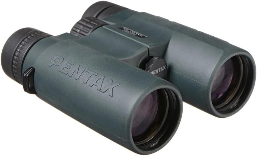 Pentax Z Series ZD 10x43mm Roof Prism WP Binoculars Harness and Lens Cleaning Pen Bundle (3 Items)
