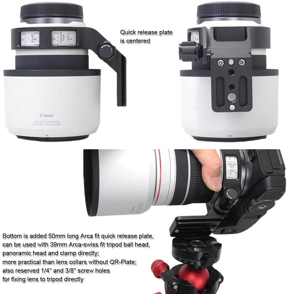 iShoot Camera Ring Tripod Mount, Tripod Mount Ring, Lens Support Collar, Lens Bracket Collar, Tripod Socket, Compatible with Canon RF 70-200 f/4L IS USM