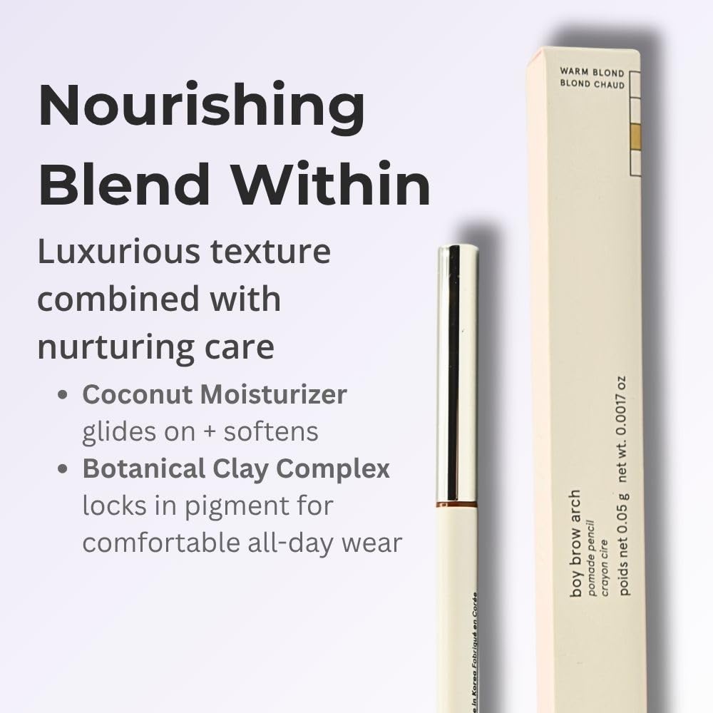 Glossier Boy Brow Arch 2 en 1 Longwear Pomada Lápiz de cejas Rubio cálido