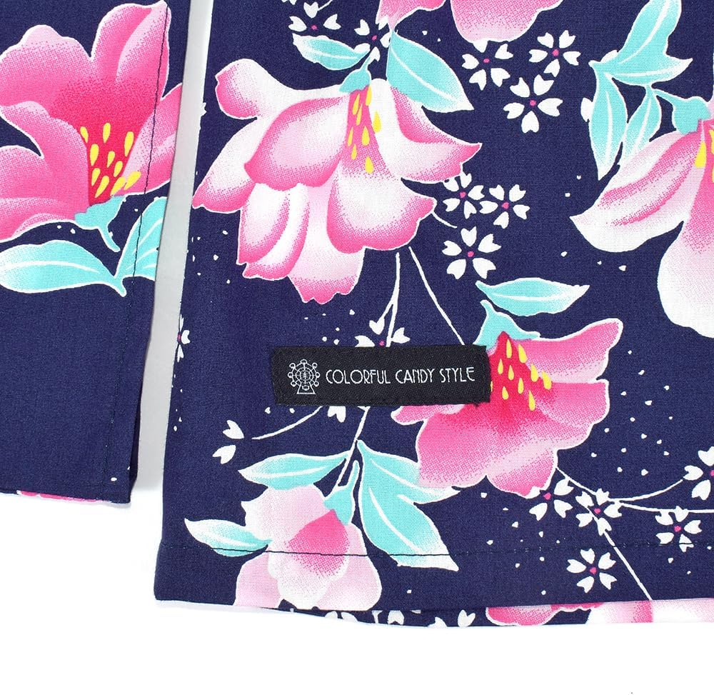 COLORFUL CANDY STYLE NB700140 Yukata Set, 55.1 inches (140 cm), Sweet Pea/Navy Blue, Children's Yukata Set, Dress, Fireworks Display, Summer Festival, Girls