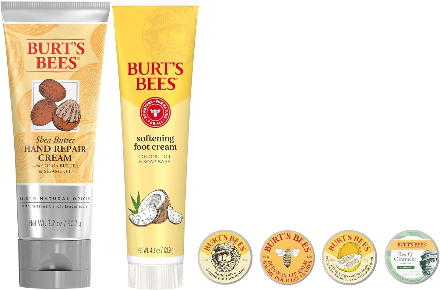 Ideas de regalos de Burt's Bees - Set clásicos, 6 productos en lata de regalo – Crema para cutículas, bálsamo para manos, bálsamo labial, ungüento Res-Q, reparación para manos y crema para pies