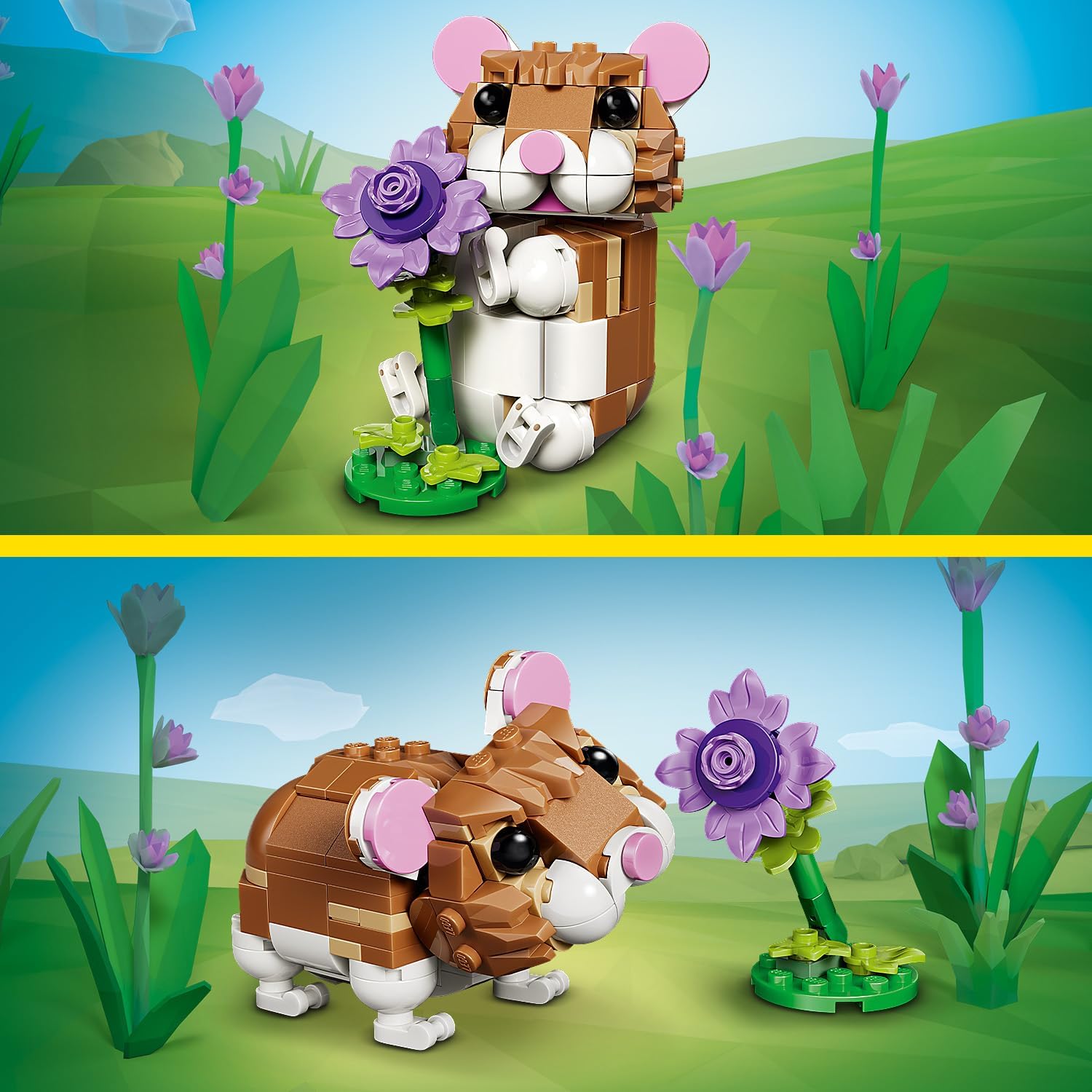 Lego Creator 31376 Flower Daisy Ham-chan Toy Birthday Present Blocks for Girls Boys Children 7 Years Old 8 Years Old 9 Years Old Elementary School Plants Fake Green Interior Stylish