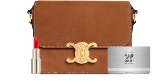 CELINE Triomphe teen bag in nubuck calfskin - Image 6