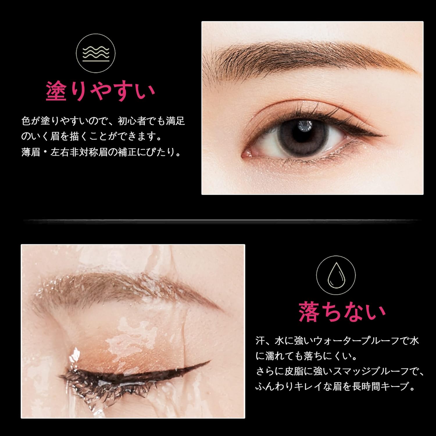 Maveni Blaumonster Pencil Eyebrow Pencil Eyebrow Pencil Eyebrow Powder & Pencil & Brush 3 in 1 Unscented, Includes Rotating Lead for Replacement