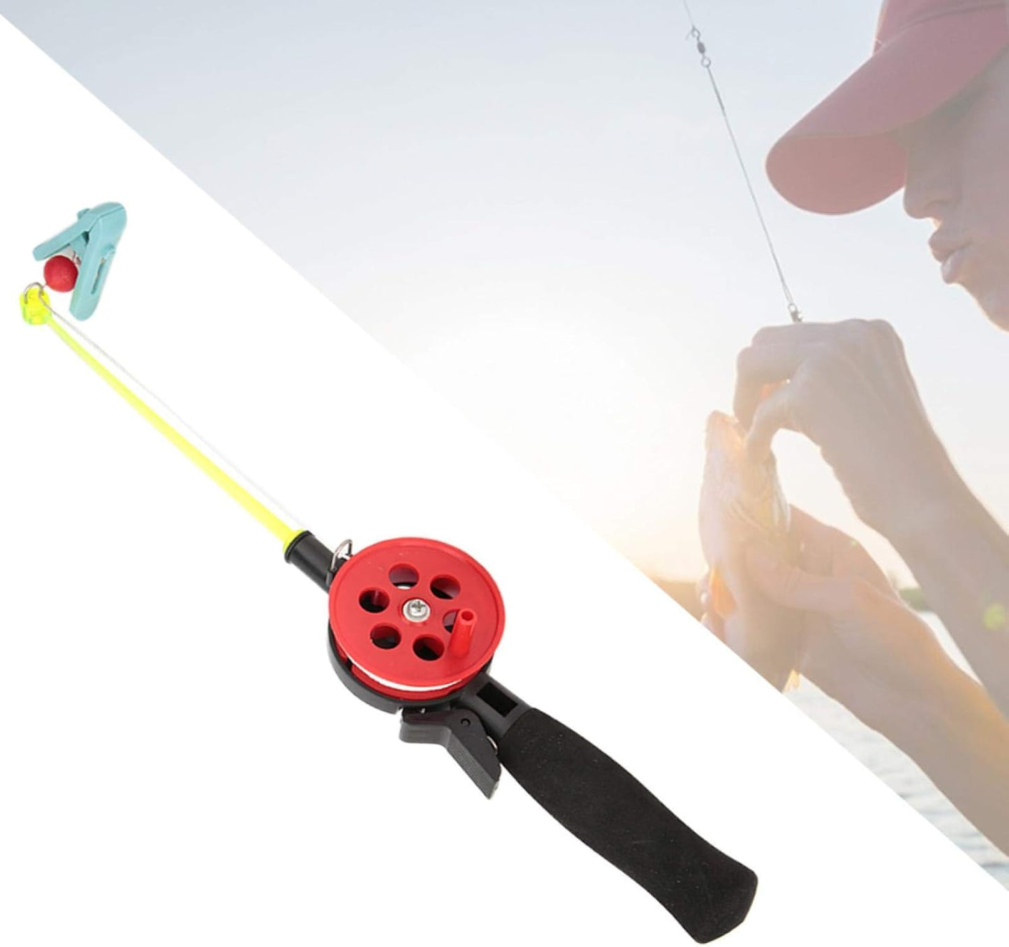 2pcs Outdoor Fishing Rod, Mini Rod and Reel Combo for Kids Fishing, Ice Fishing, Shrimp Crab Fishing