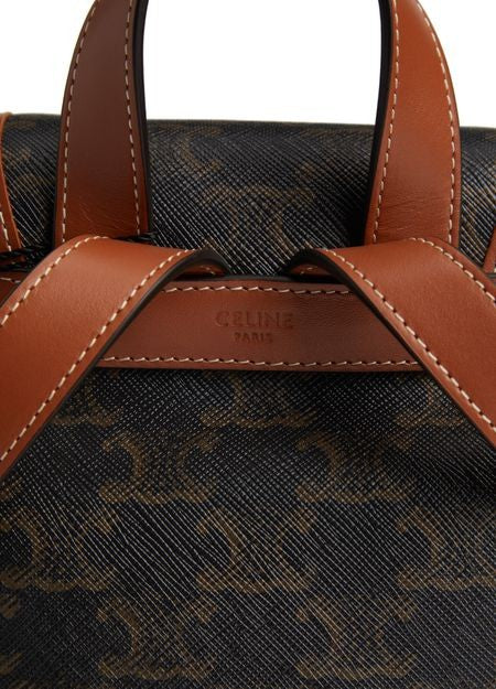 CELINE Folco Triomphe canvas and calfskin mini backpack - Image 6