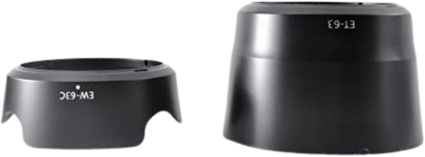 ATAK Compatible Canon Lens Hood EW-63C ET-63 58mm Filter 2 Pack Black for Canon EOS Kiss X10 X9i X9 X8i X7i Double Zoom Lens Kit