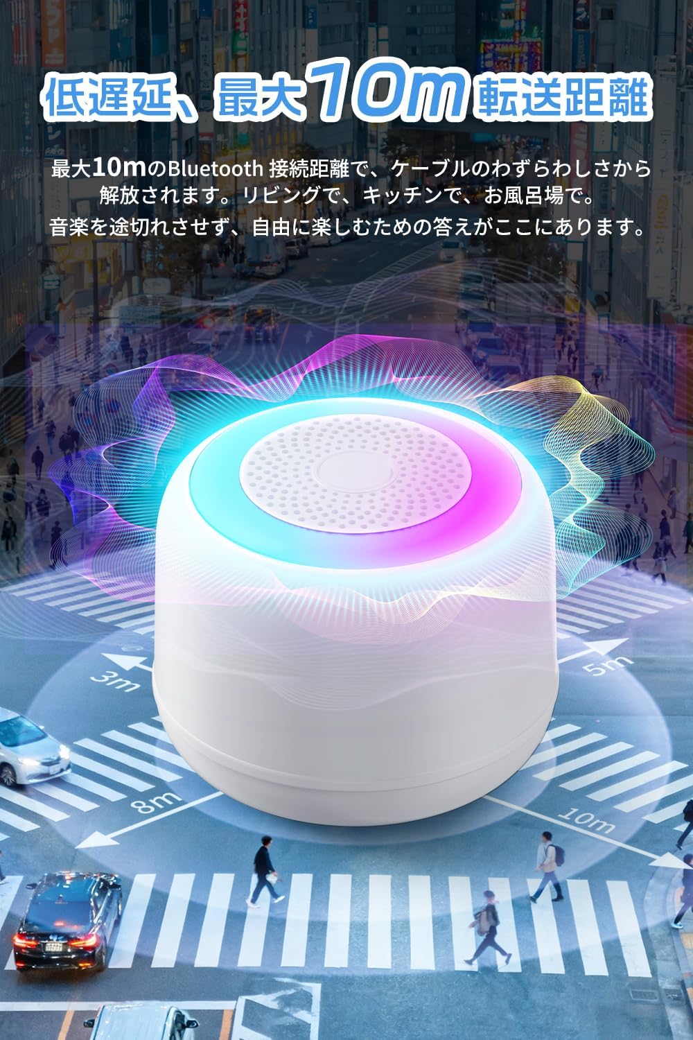 Glowing RGB Light & 2026 Industry's First Low Battery Alert: Bluetooth Speaker, Waterproof, Wireless Speaker, Small, 360° Surround, Bath, HIFI Sound Quality, Call Mic, Hands-Free, IPX6, 12 Hours
