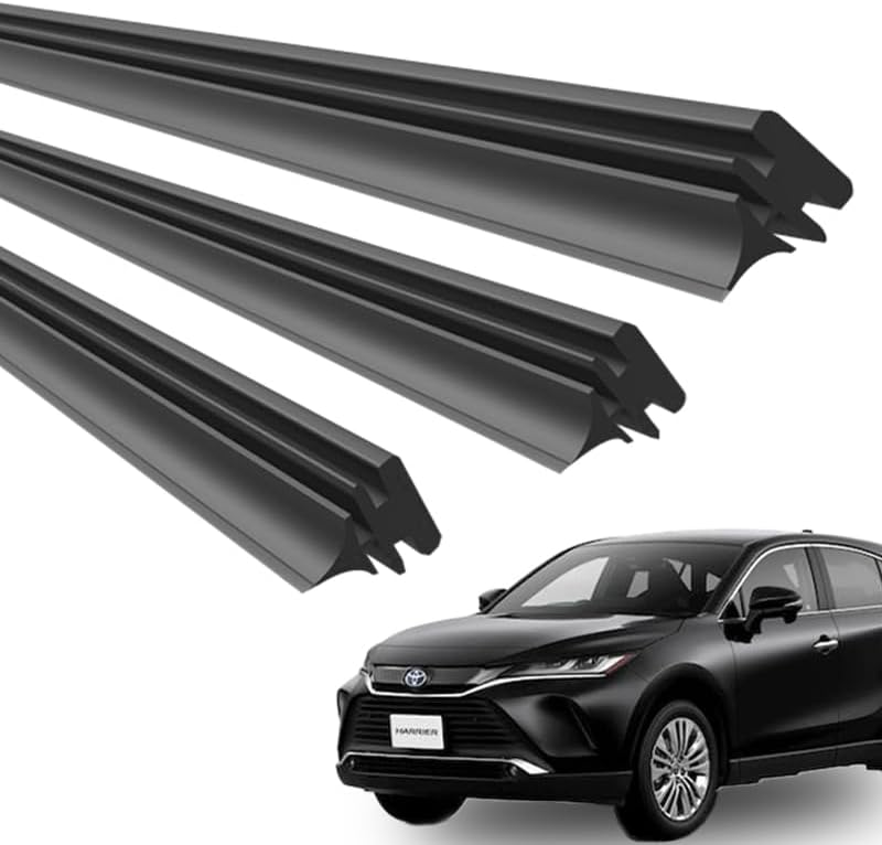 ProTorque Replacement Rubber Wiper for Harrier 60 Series 80 Series Toyota New Harrier Genuine Compatible Driver Passenger Rear Set of 3 Custom Parts Replacement [Parallel Import]
