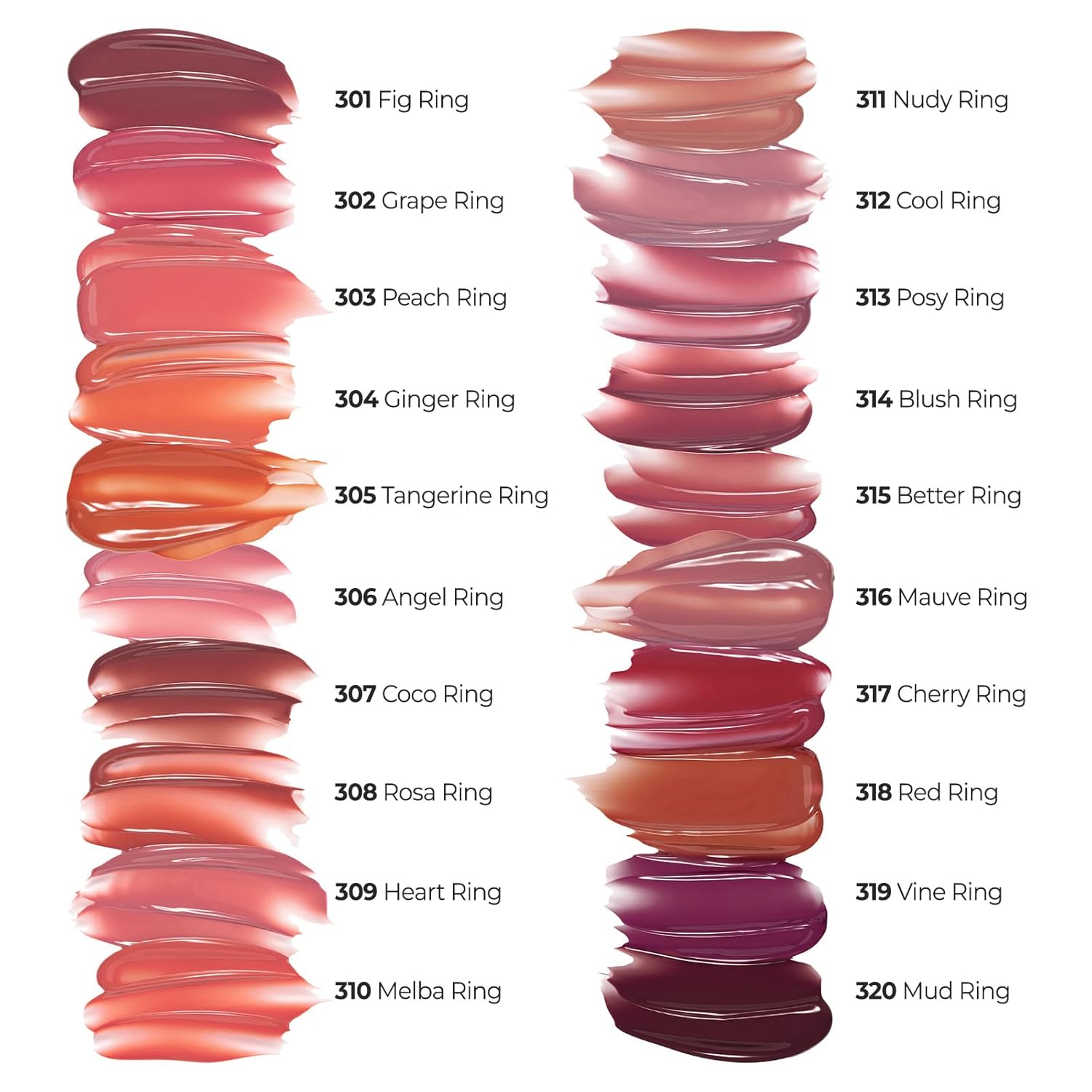 Laka Jelling Nude Gloss Mini, 1.9g/0.07oz, Aceite labial hidratante traslúcido sin manchas, no pegajoso, brillo nutritivo para un aspecto fresco y brillante, vegano, maquillaje de belleza limpia