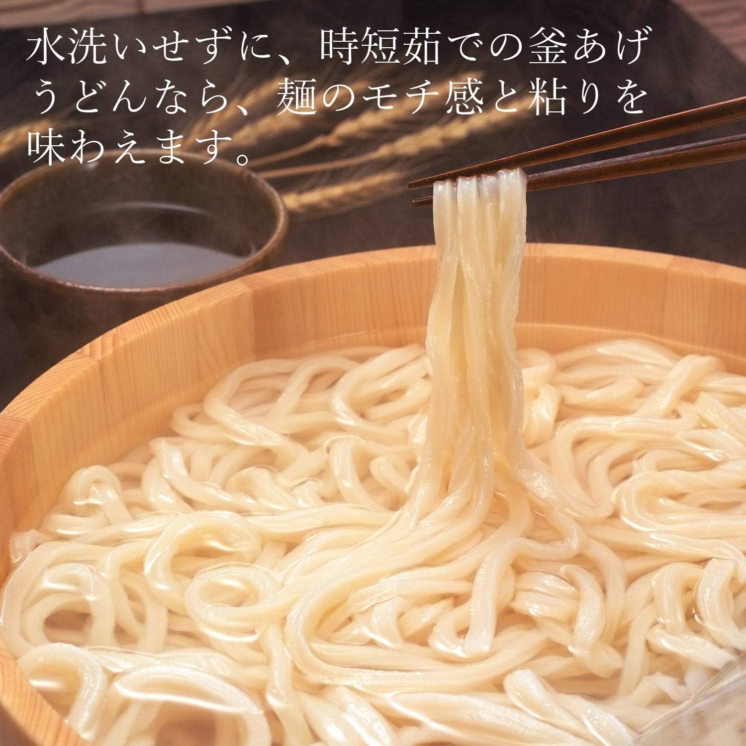 Sanuki Udon by Kamejyo-an, Kagawa Sanuki Udon Home Use Set (120g×10 bags) Medium Cut Noodles, Semi-Fresh Dry Noodles (No Synthetic Preservatives)