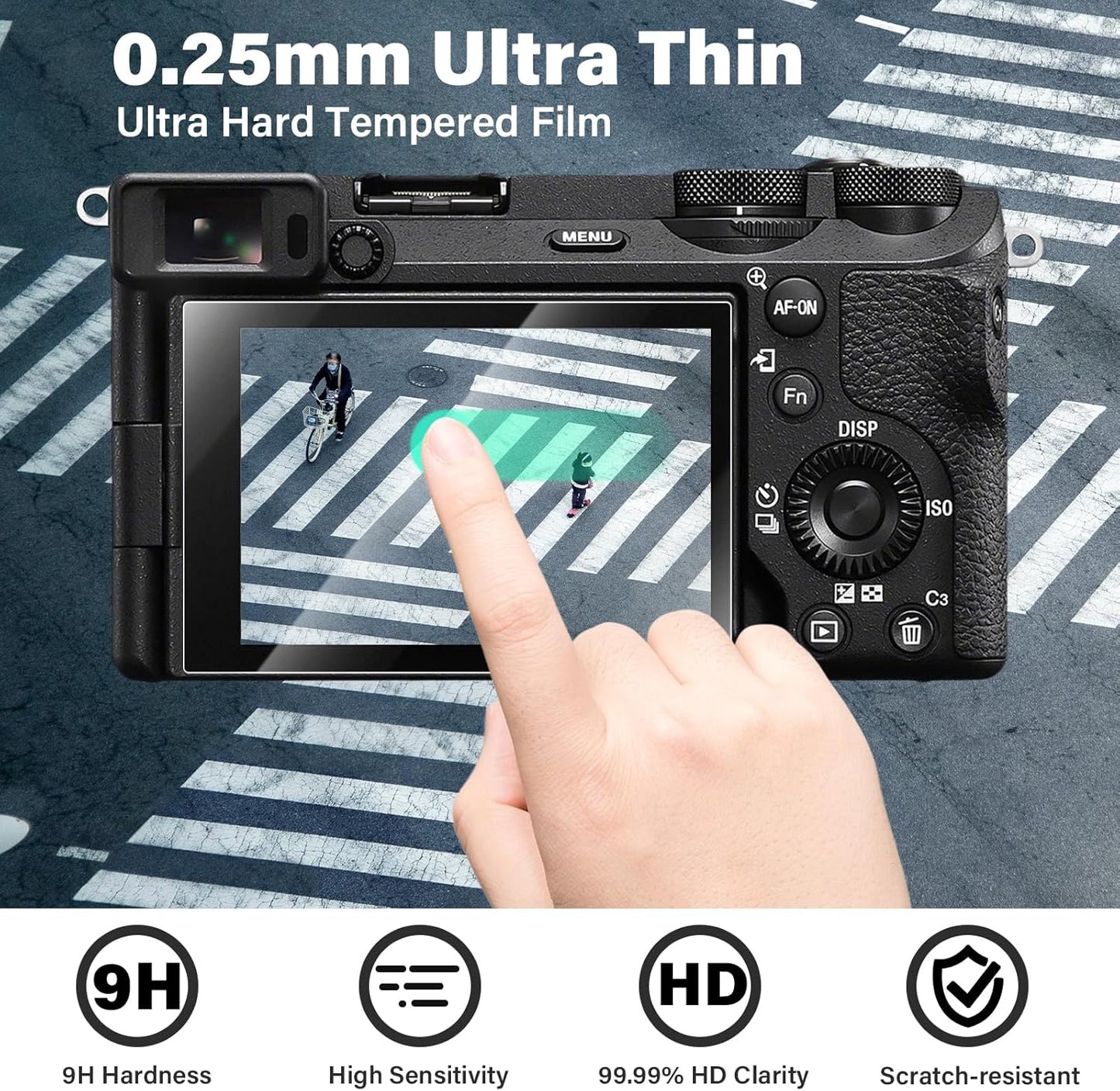 VOVMOEYA For Canon PowerShot G7 X Mark III Camera Case, 2 Tempered Glass Film Body Case For Canon G7X Mark III Compact Digital Camera Case G7X3 Camera Protective Cover with Removable Lens Cover PU