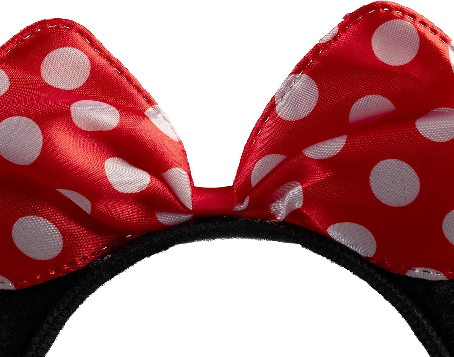 Relaxdays Minnie Ears, Pack of 6, Mouse Headband with Polka Dot Bow, Fancy Dress Accessory, Black/Red
