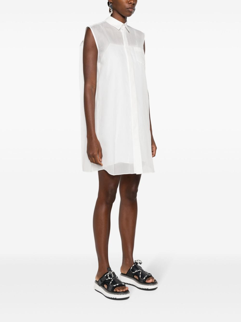 Sacai Sacai Cotton Blend Chemisierドレス - Image 6