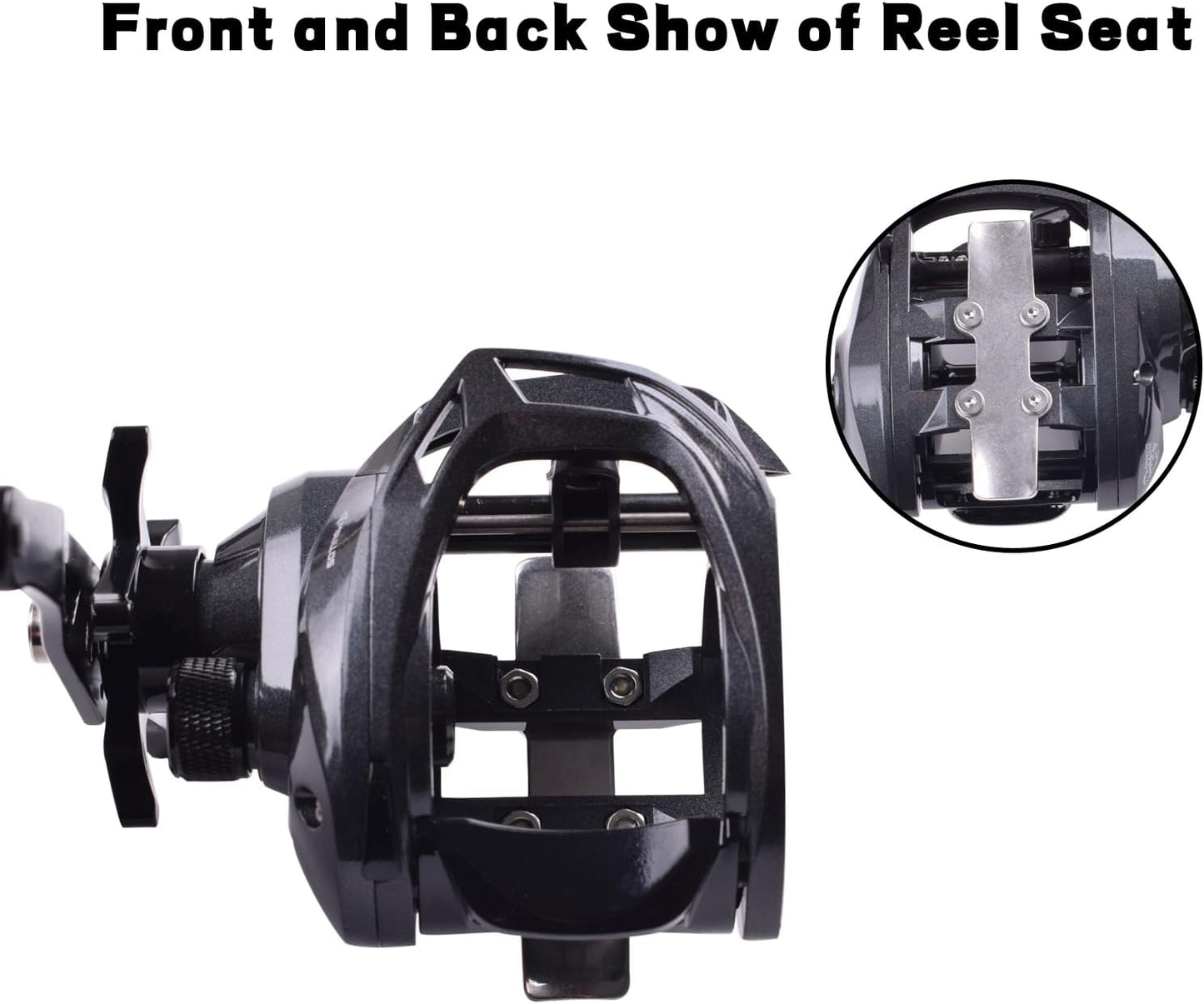 Decrk Saltwater Fishing Baitcasting Reel with Single Handle Drag Force 15kg Ratio 6.4:1 Marine Waterproof Baitcasting Reel