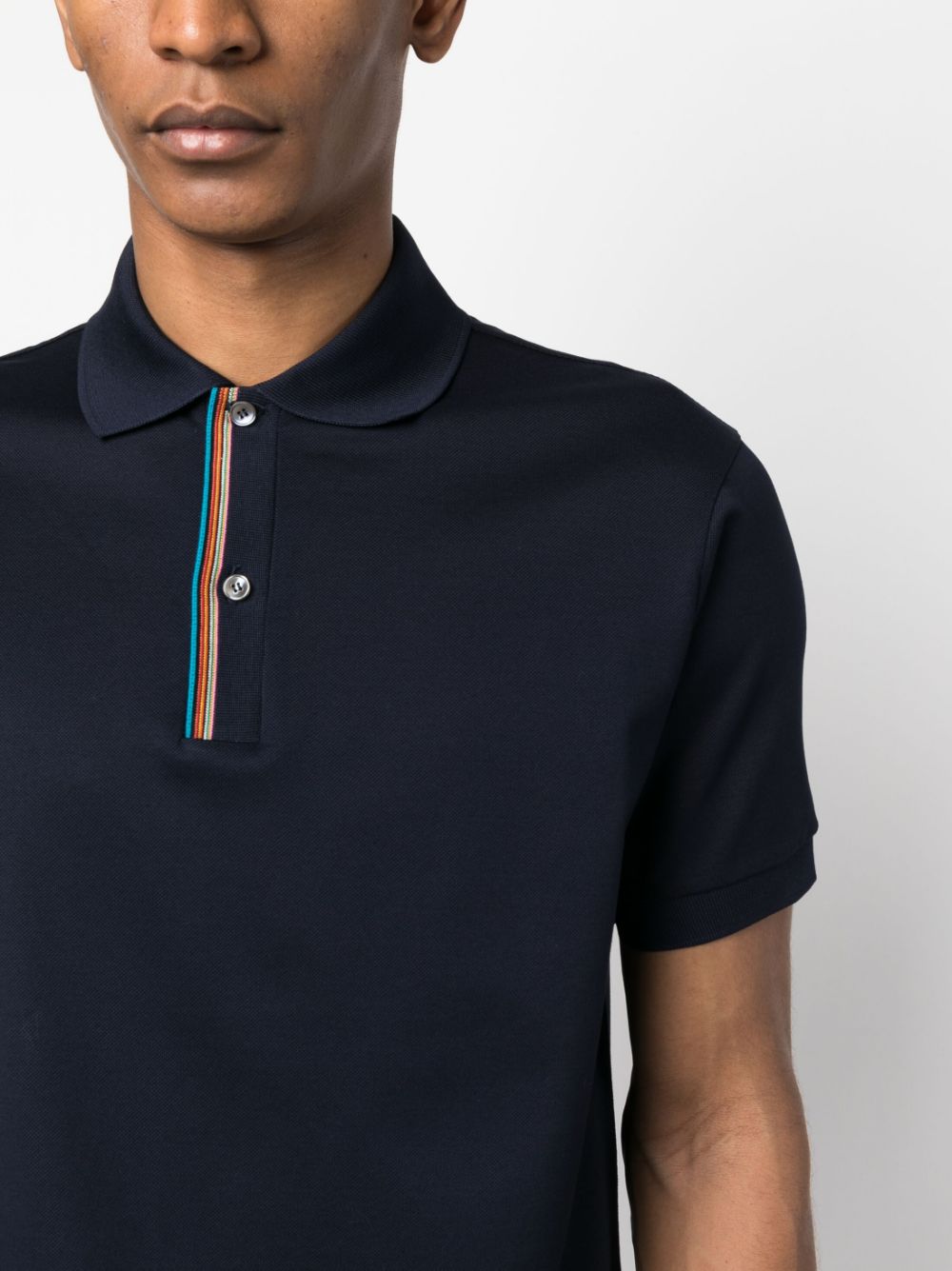 Paul PS By Paul Smith Signature Stripe Cotton Polo Shirt - Image 6