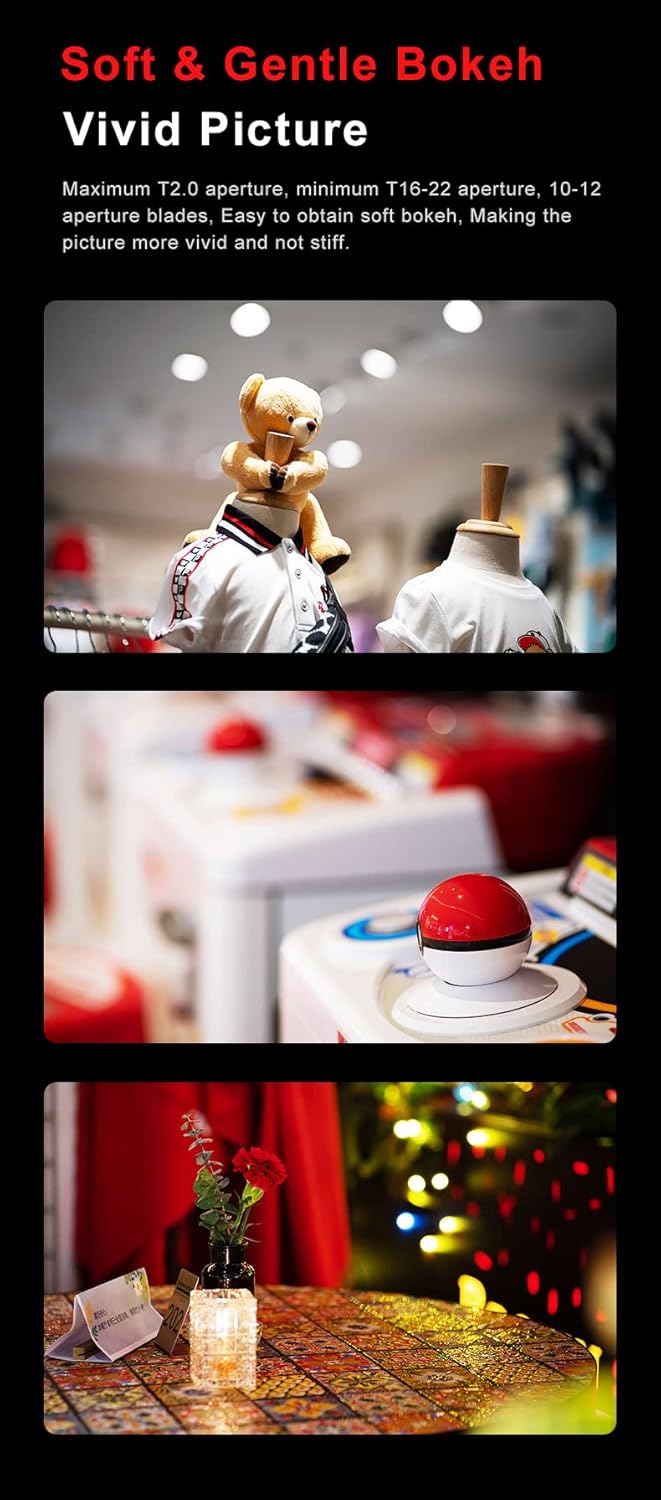 7artisans 35mm T2.0 Full Frame Large Caliber Cinematic Professional Film Lens for Leica, Sigma, Lumix, Panasonic L-Mount Cameras