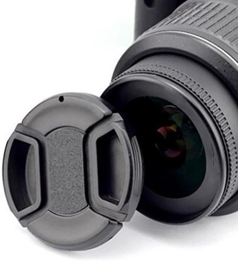 XSAJU Camera Lens Cap, 2.3 inches (58 mm), Set of 3, One Touch Type, Lens Cover with Anti-Shedding Strap