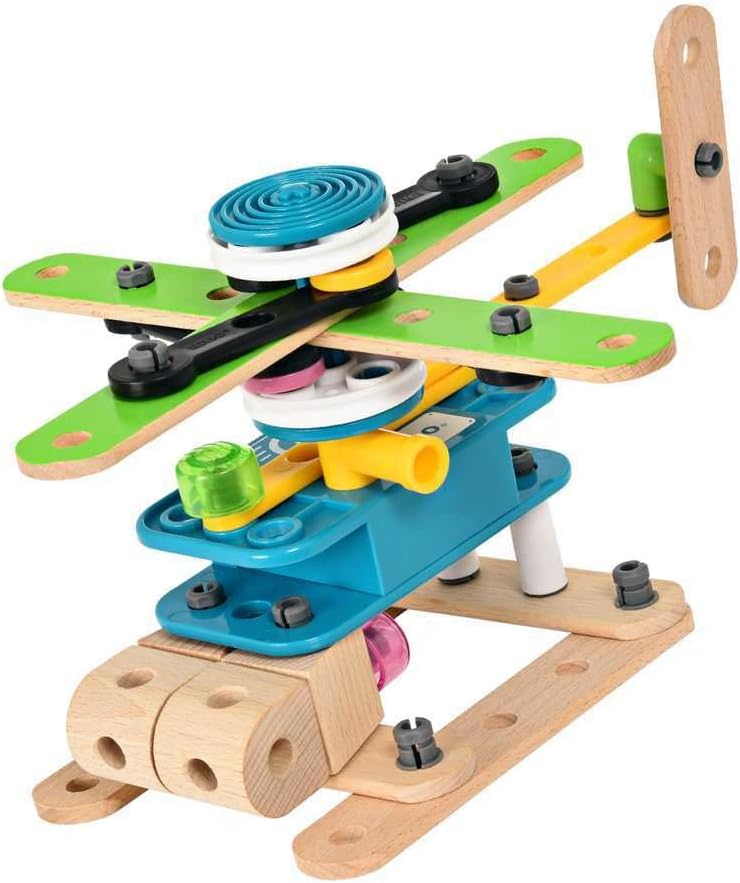 Brio Builder Motor Set 34591, Ages 3 and Up, "Total 121 Pieces" [Toy, Toy Block, Wooden Toy, Building Block, Pretend Play, Gift (Birthday/Christmas)]