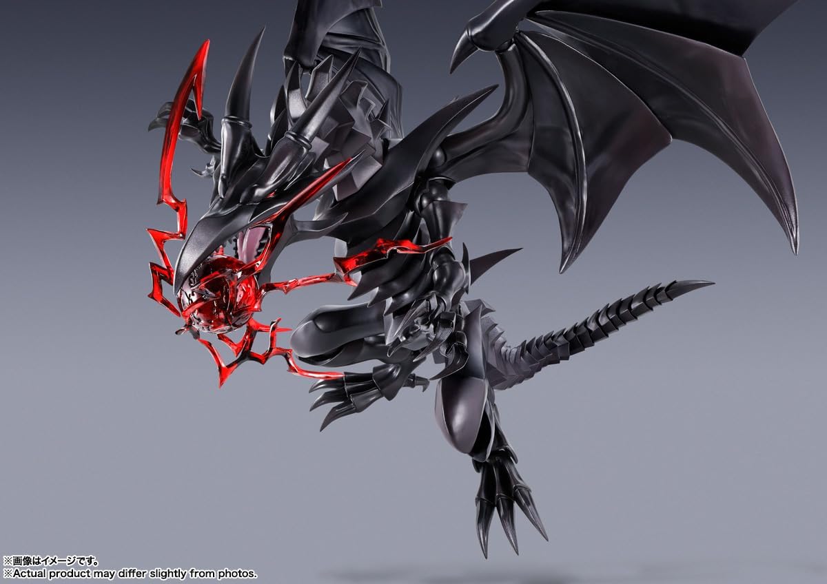 S.H. Monster Arts Yu-Gi-Oh! Duel Monsters Red-Eyes Black Dragon, Approx. 8.7 inches (220 mm), PVC & ABS Pre-painted Action Figure