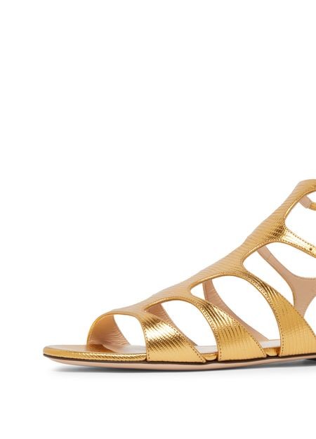 TOM FORD ラミネート入り リザードプリント入り サンダル - Image 6