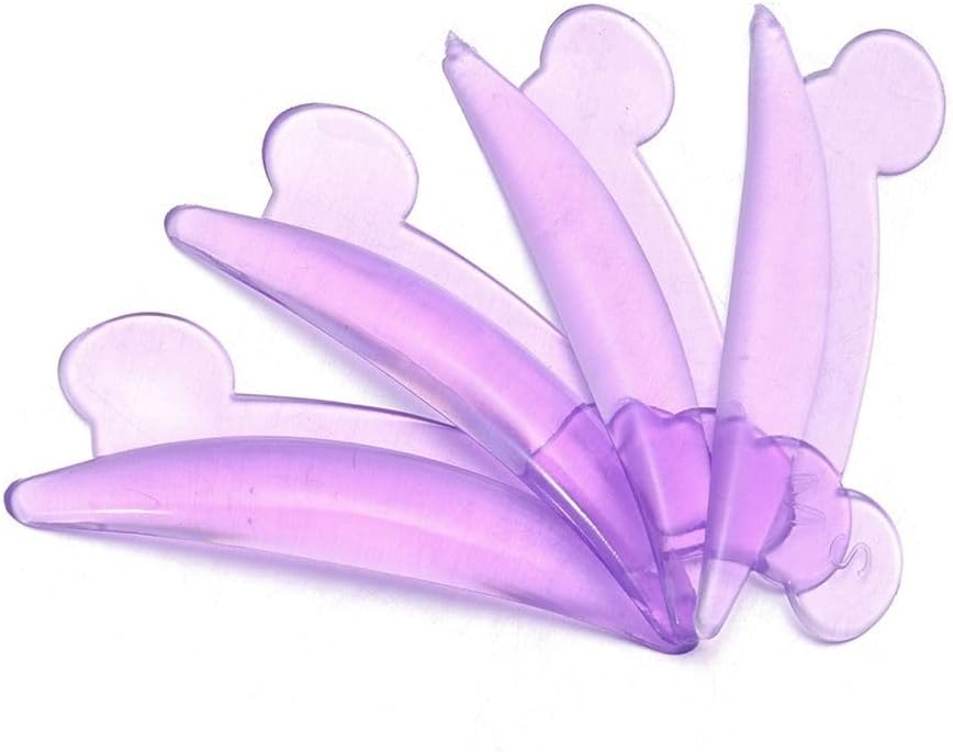 4 Pairs Purple Eyelash Extensions Silicone Pads Bear Shape Lash Lift Perm Pad 3D Eyelash Curler Accessories Makeup Beauty Tools