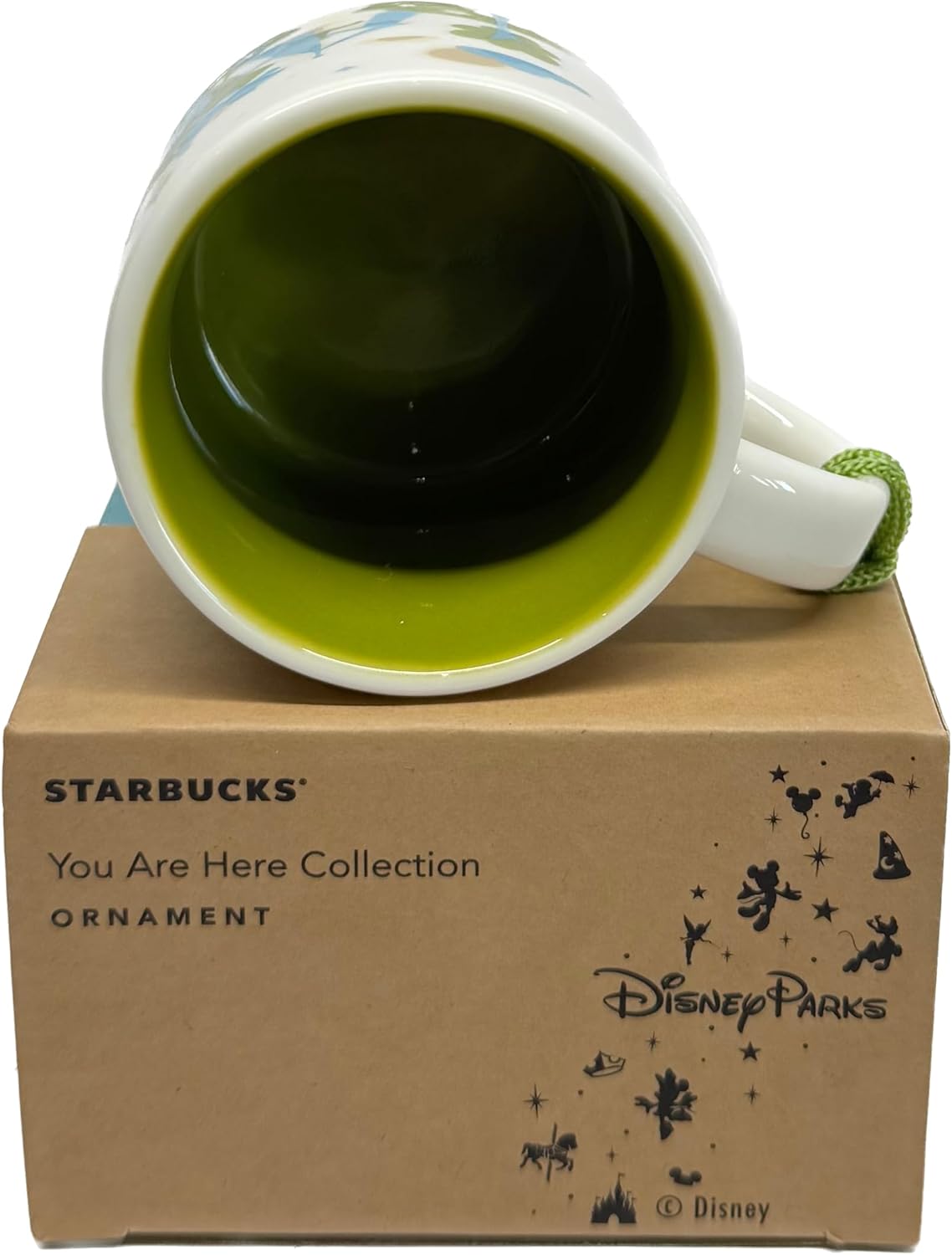 Disney Parks Magic Kingdom You Are Here Starbucks Taza Demitasse Adorno de 2 onzas
