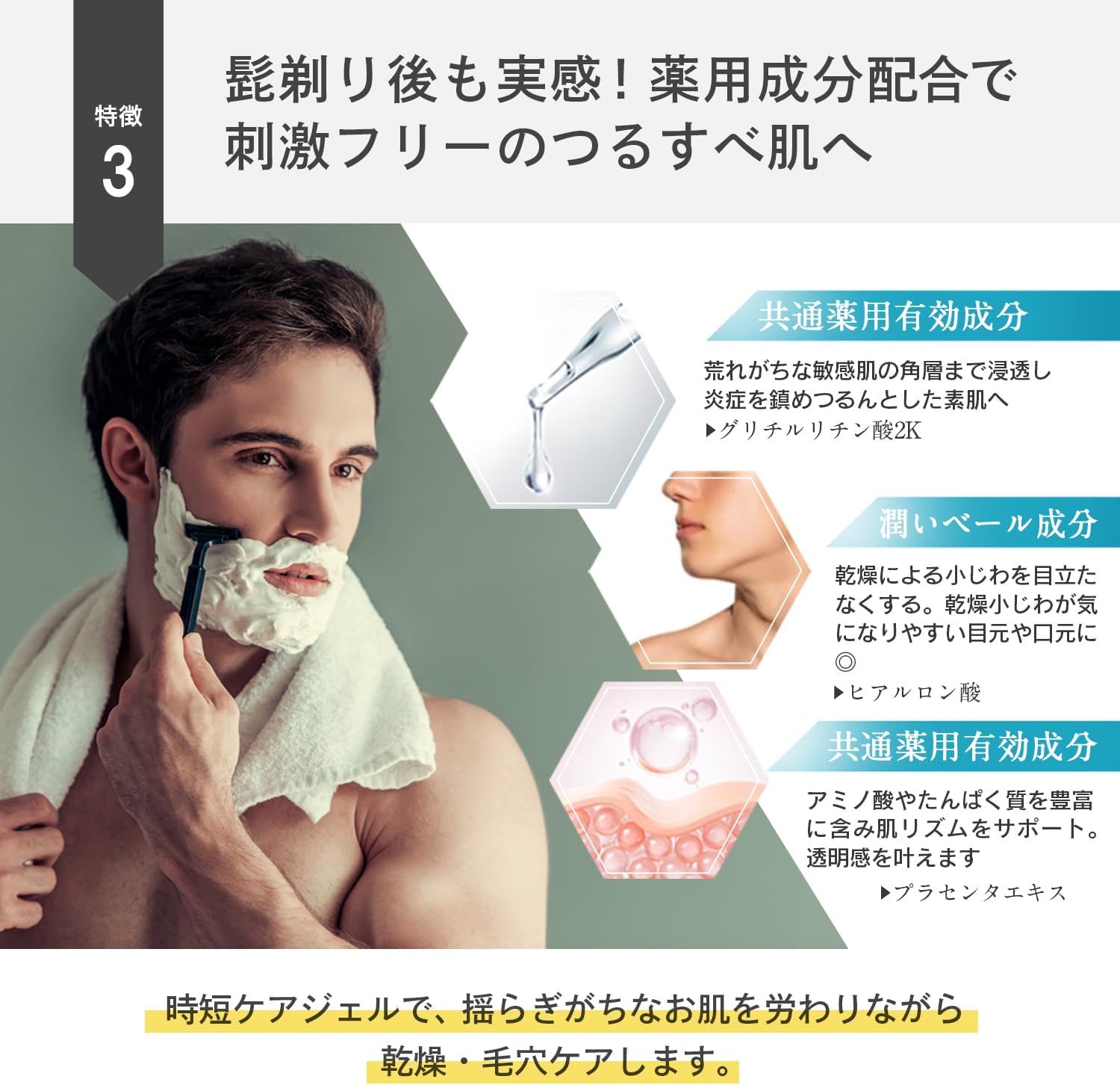 Men's All-in-One Gel 7.1 oz (200 g) (Tube) (Can be Used for Whole Body Lotion, Milky Lotion, Beauty Essence, Stains Freckles, UV Care)