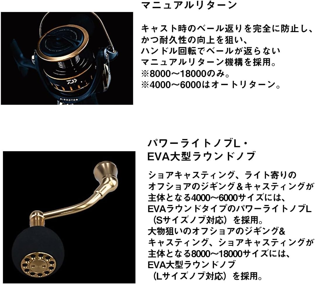 DAIWA Spinning Reel 23BG SW 4000-18000 Various (2023 Model)