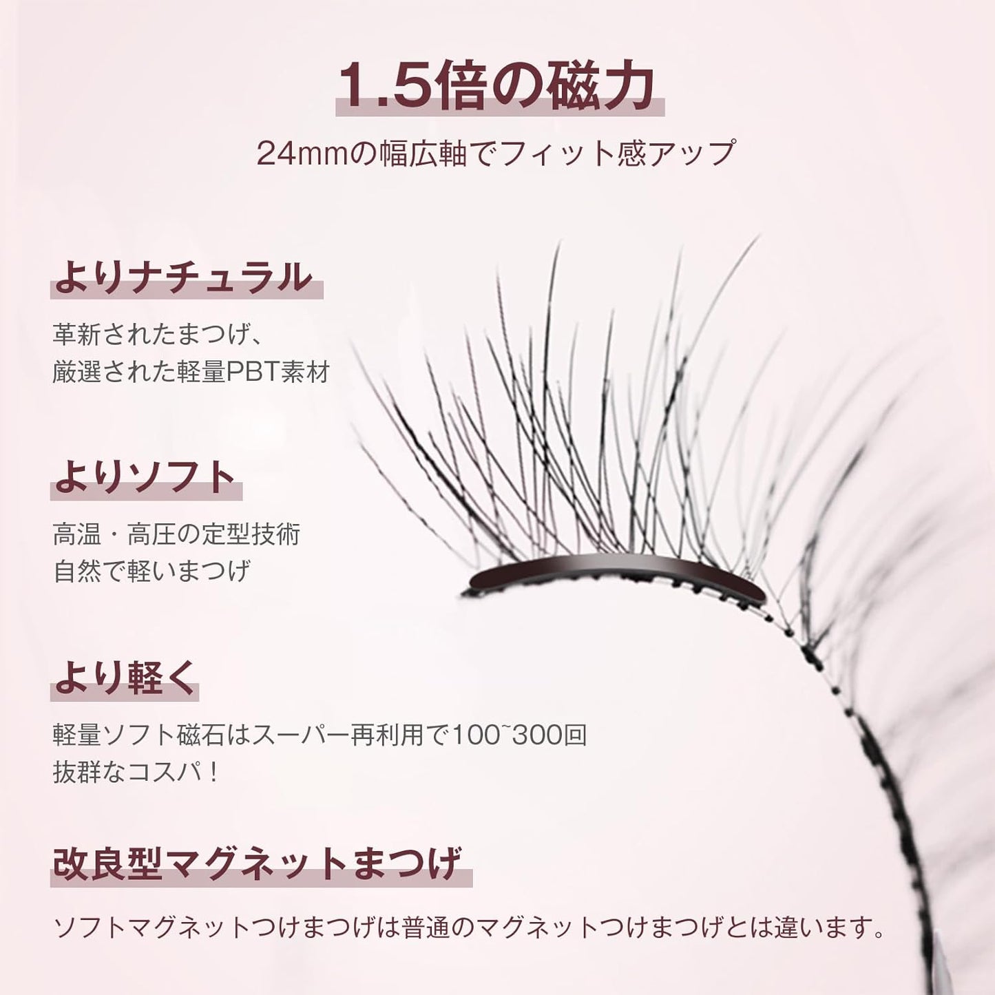 MLEN DIARY Magnetic False Eyelashes, Magnetic Eyelashes, 1 Pair 3D Magnetic False Eyelashes, Ultra Lightweight Large Magnetic False Eyelashes, Magnetic Eyelashes, Premium Fiber, Waterproof,