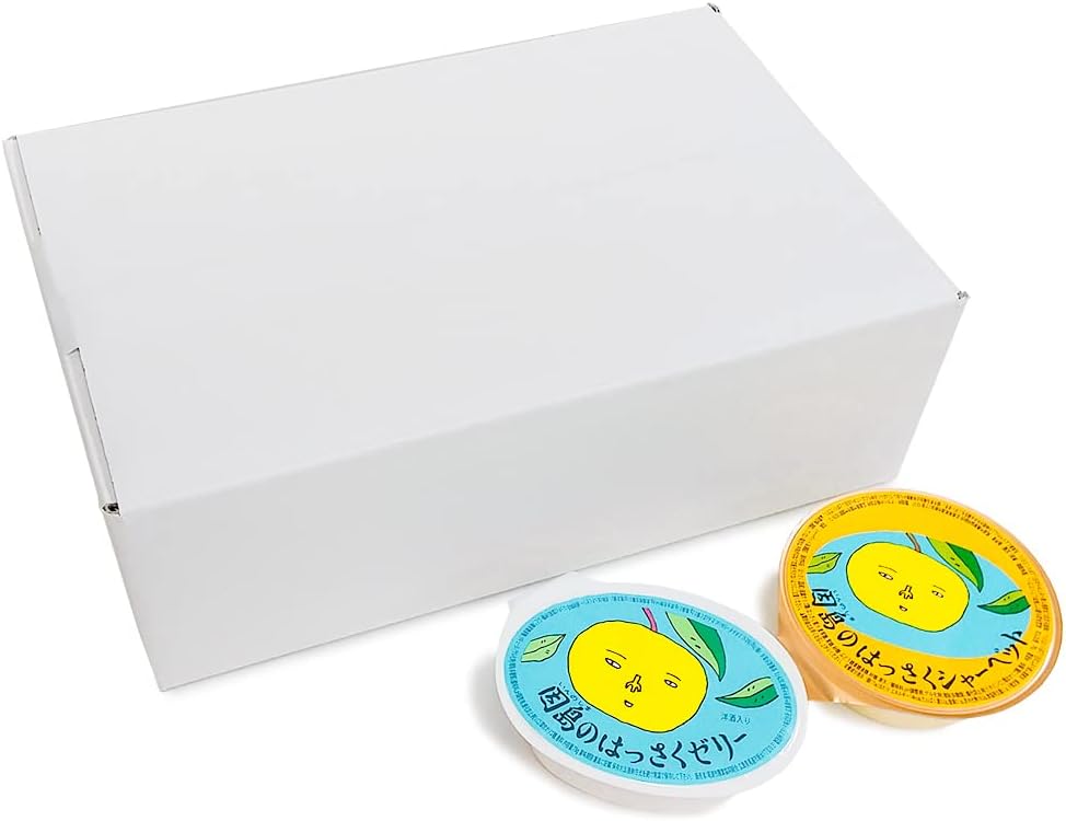 Hiroshima Mika Inoshima Husaku Jelly, 2.8 oz (78 g), 6 Pieces Hasaku Sherbet, 2.6 oz (75 g), Set of 12, tau Hiroshima Prefecture, Yachasaki Jelly, Sorbet, Souvenir