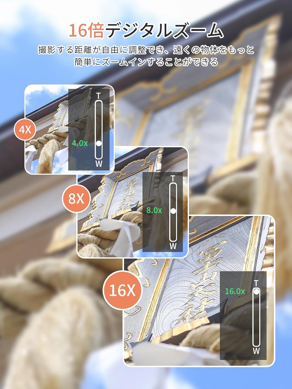 AiMike Digital Camera, 5K Digital Camera, WIFI Transfer Function, 72 Megapixels, 64 GB Micro SD Card, 16x Digital Zoom, Autofocus Function, LED Light, Webcam, 2.8 Inch Large Screen, 2 Batteries