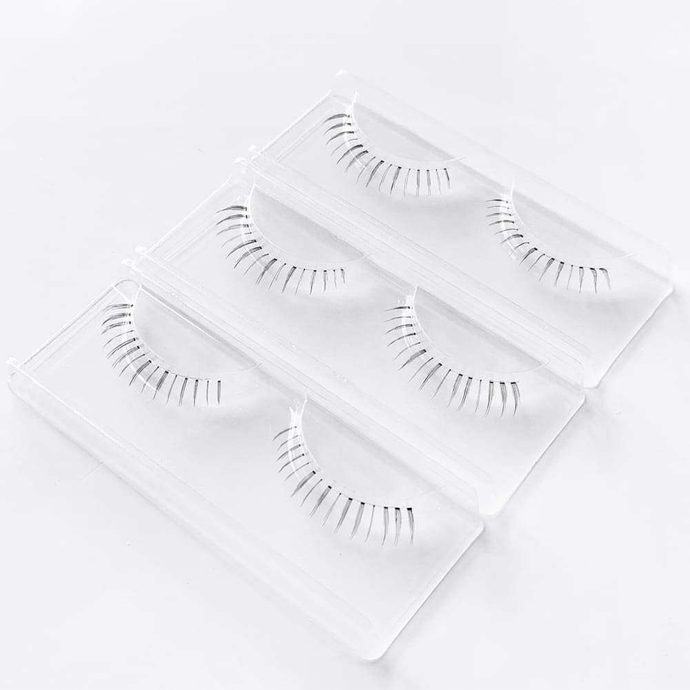 3 Pairs Lower Eyelashes False Eyelashes Transparent Axis False Eyelashes Natural Lower Eyelashes Lower Eyelashes High Quality Fiber Manual