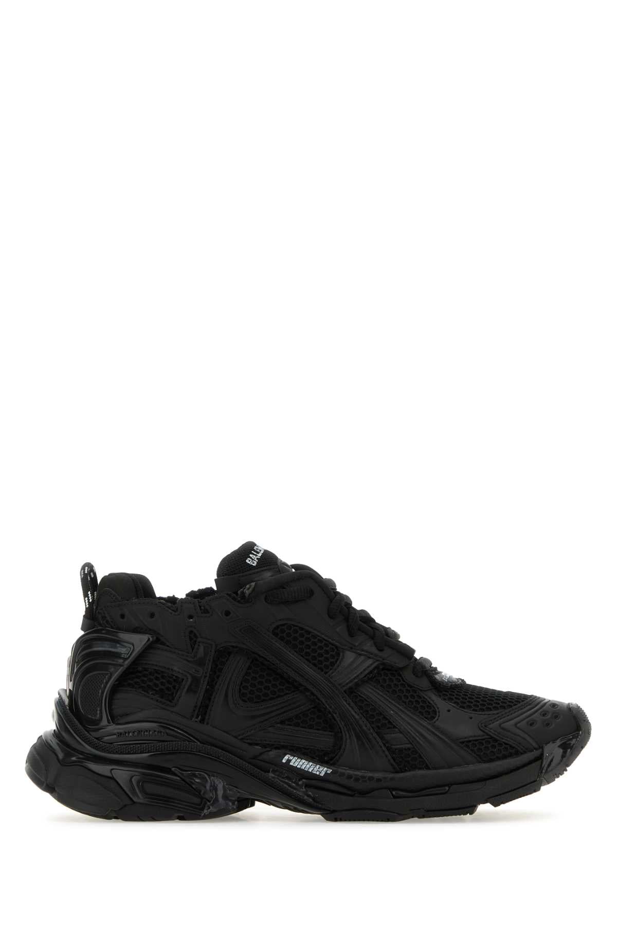 Balenciaga Balenciaga Black MeshとRubber Runnerスニーカー - Image 6