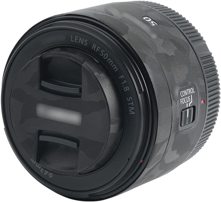Lens Protective Leather Film for Canon RF 50mm F1.8 STM Lens 3M Material Black Camo