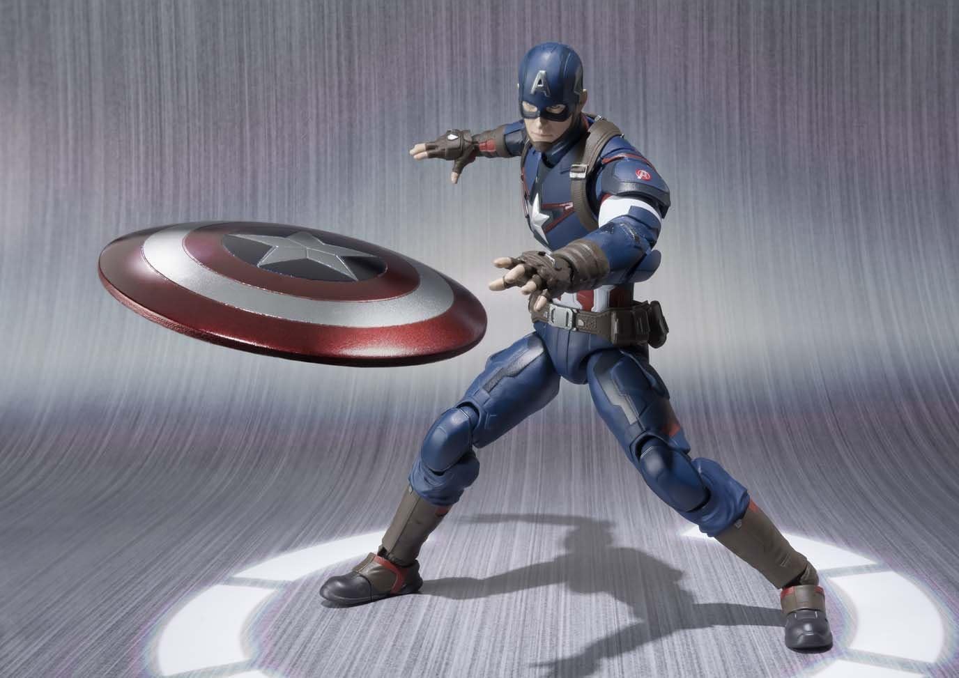 SH Figuarts Avengers: Captain America ABS & PCV Assembled and Painted Articulated Figurine (6.1 inches/155 millimeters)