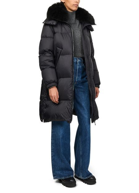 YVES SALOMON Hooded maxi puffer jacket with a lambswool collar - Image 6