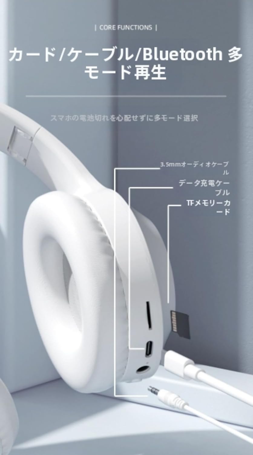 (Exclusive) Bluetooth Wireless Headphones, Bluetooth 5.3, ANC Noise Cancelling, Wired and Wireless, Dual-Use, HIFI High Sound Quality, Headphones Up to 80 Hours Playback, Sealed Type