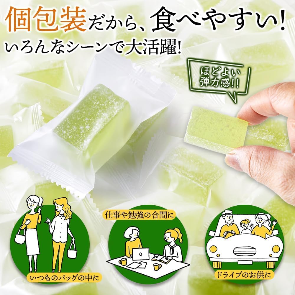 Natural Lifestyle Shine Muscat Agar Jelly, 17.6 oz (500 g), Made in Nagano Prefecture, Individually Packaged, Shalloppy, Punishy, New Texture, Summer, Refreshing, Hitokuchi Jelly, Drive Share Treats