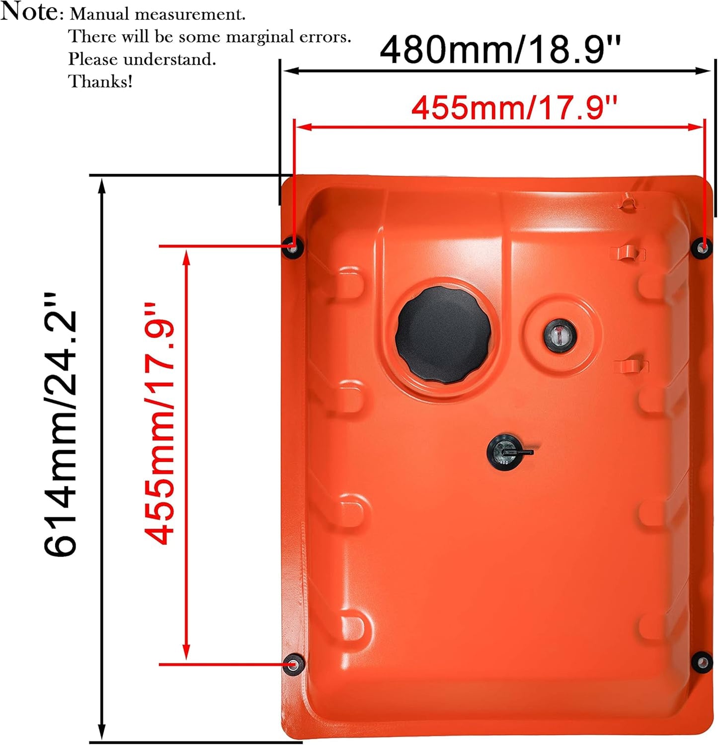 JMCHstore OEM 金属発電機 ガス燃料タンク Generac GP5500 GP6500 RS5500 RS7000E GP7500E RS8000E XT8000E XT8500EFI, 0H7510A / 0H75100SRV 5500w 6500 6500用 0w 7500w 70 389cc OHV ポータブル発電機 オレンジ