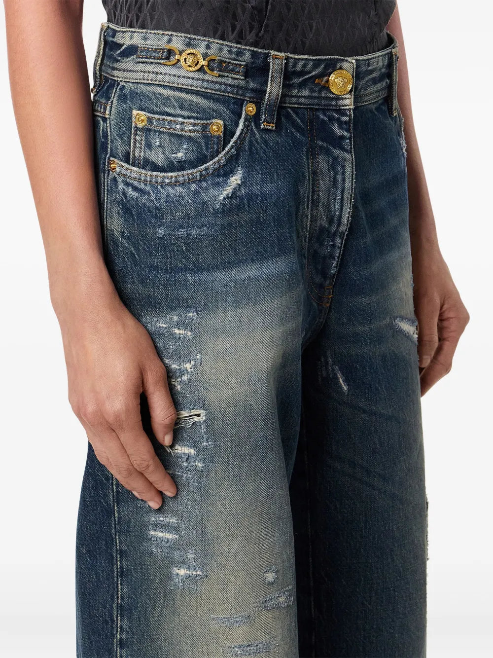 Versace ヴェルサーチの苦しめられたジーンズ - Image 6