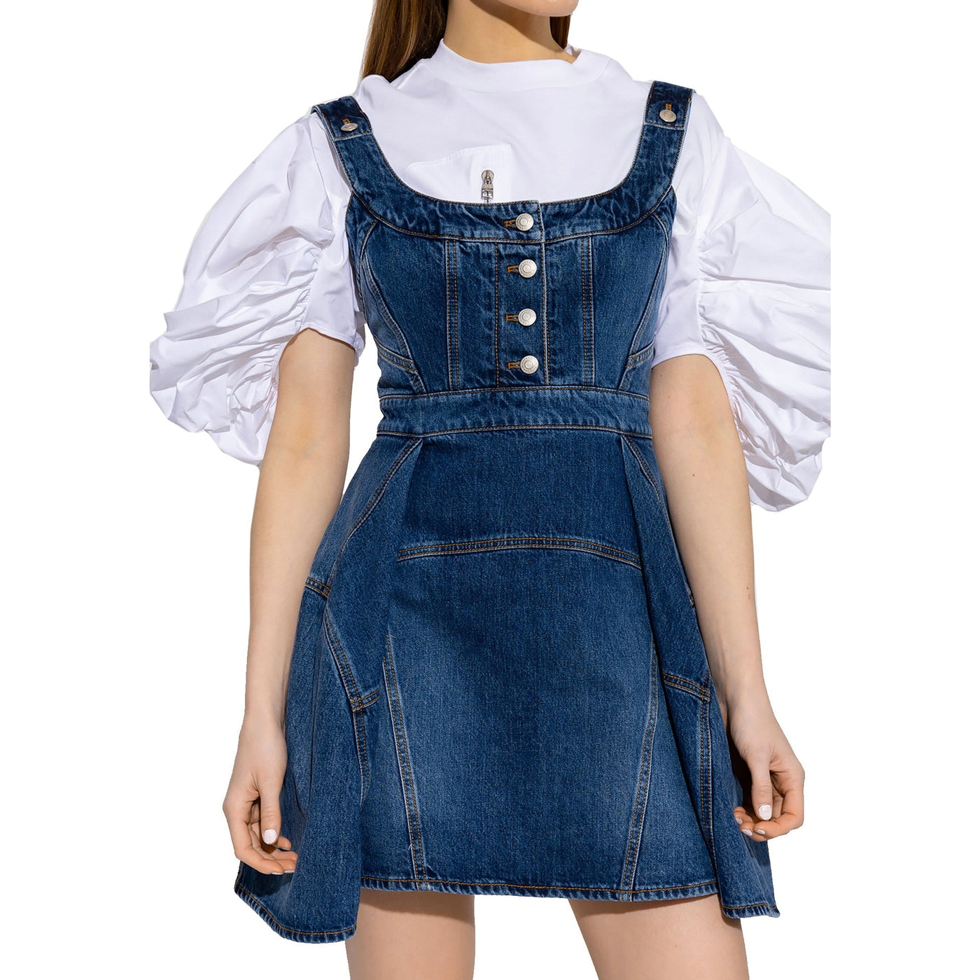 Alexander Mcqueen アレクサンダーマックイーンデニムミニドレス - Image 6