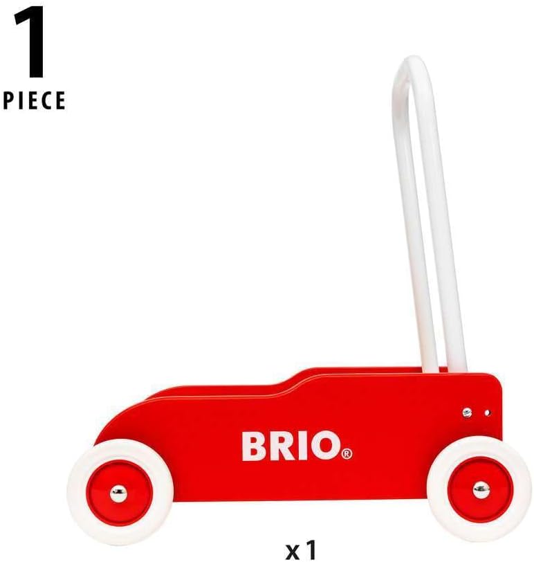 BRIO (ブリオ) 手押し車 レッド 31350 対象年齢 9か月~ 【おもちゃ 玩具 木製おもちゃ プレゼント（誕生日/クリスマス）】