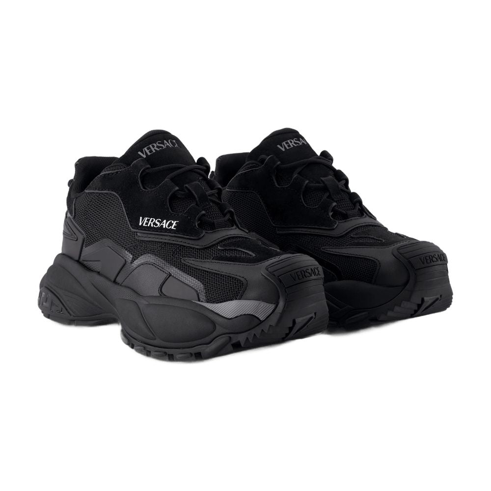 Versace スニーカーヴェルサーチレザーブラック - Image 6