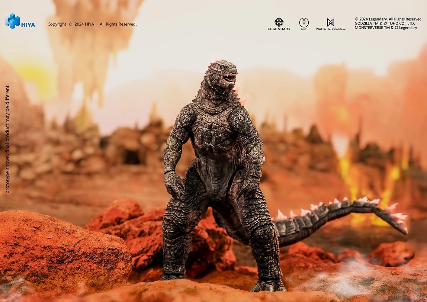 HiPlay HIYA Godzilla vs King Kong 2 EBG0412 Figure, Pre-Painted Finished PVC