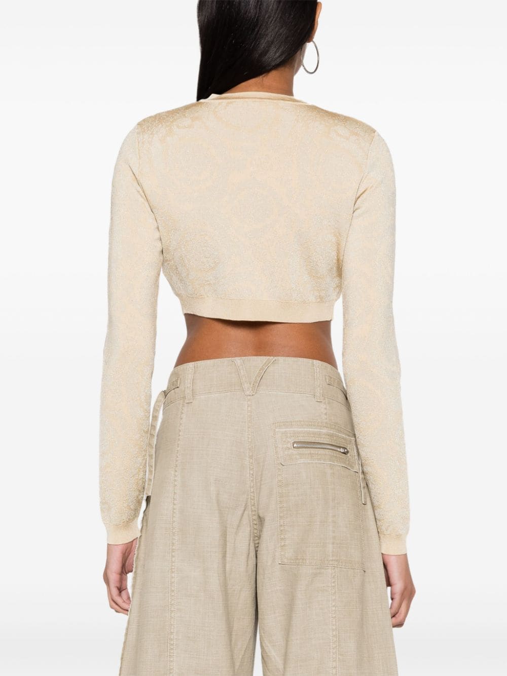 Versace ヴェルサーチバロッコのテクスチャクロップドカーディガン - Image 6