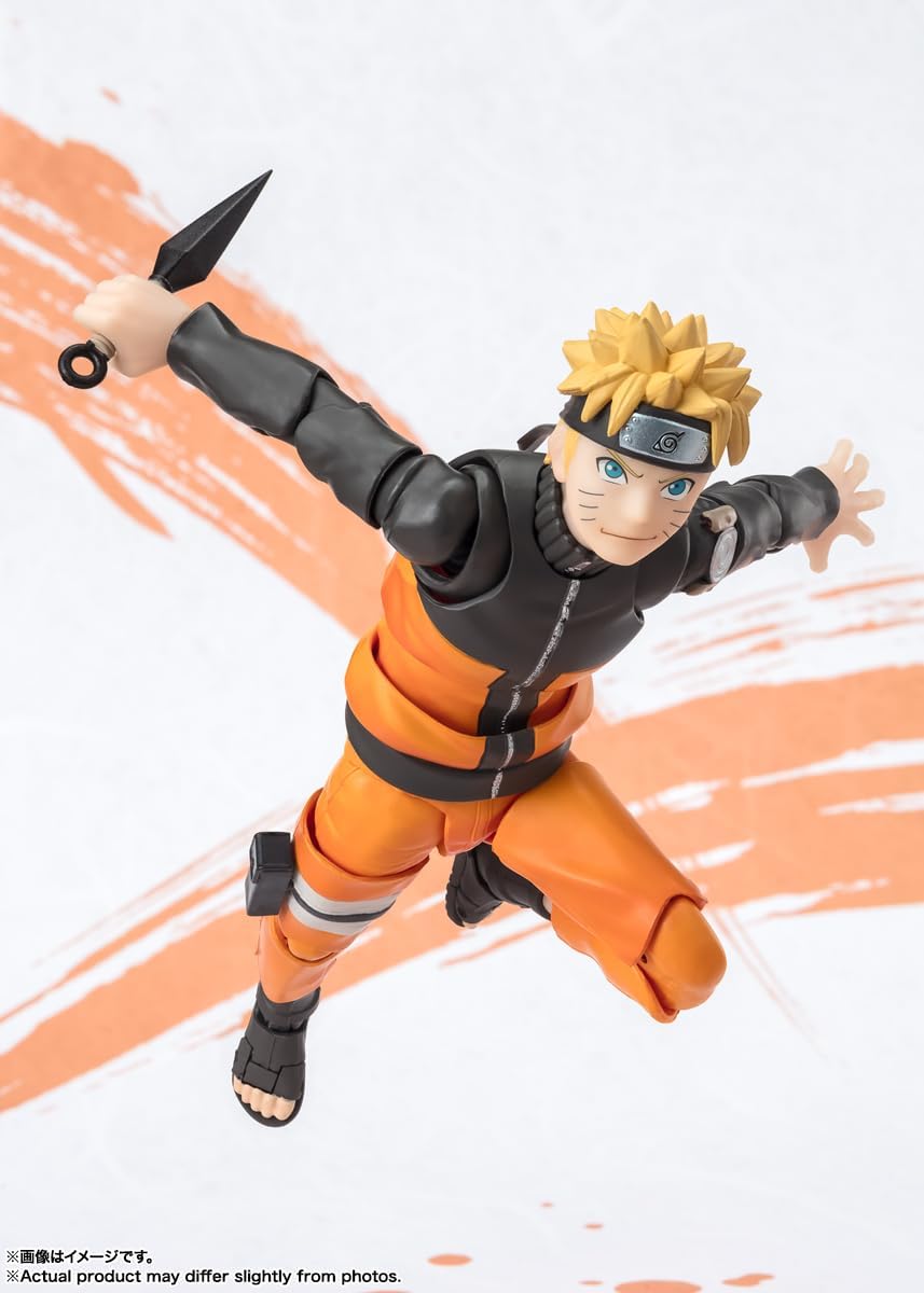 S.H. Figuarts Naruto Uzumaki Naruto Naruto Edition, Approx. 5.7 inches (145 mm), PVC & ABS Pre-painted Action Figure