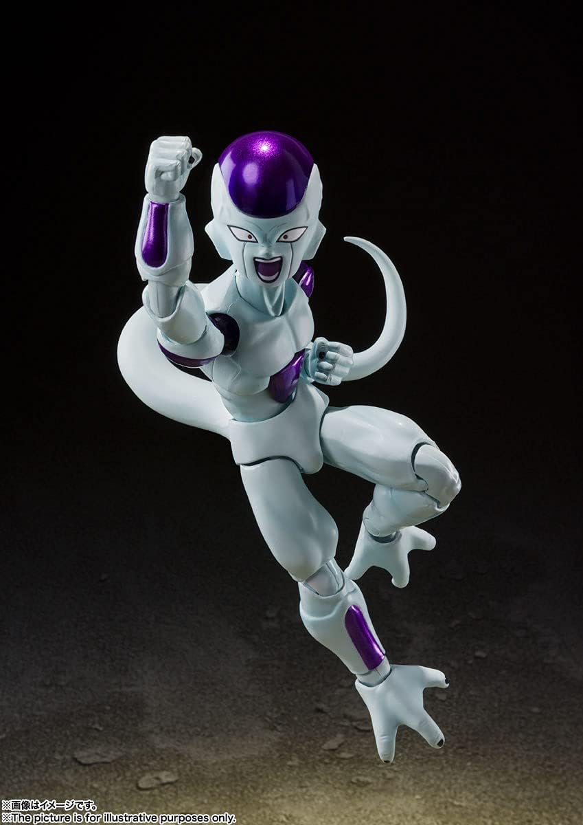 TAMASHII NATIONS S.H. Figuarts Dragon Ball Z Freeza Fourth Form (Resale Version), Approx. 4.7 inches (120 mm), PVC & ABS Pre-painted Action Figure
