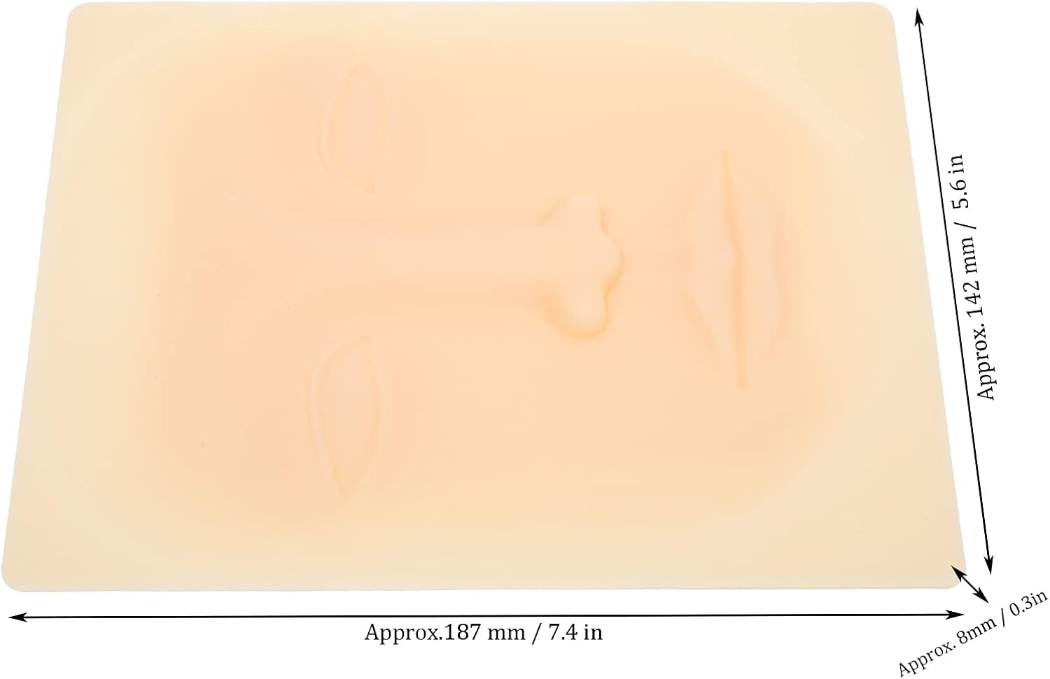 Permanent Makeup Practice Skin, Washable Reusable 4D Facial Tattoo Training Skin for Eyebrow Eyeliner Lip